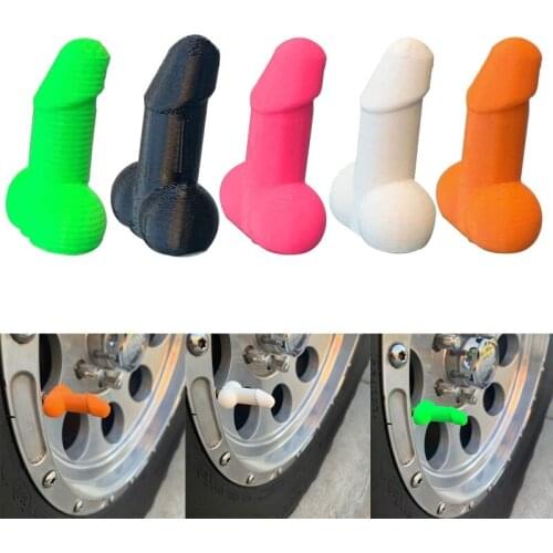 4 Pack Prank Penix_Shaped Tire Cap Luminous Stem Cap, Great for Pranks Bachelorette Parties Dust_Cover fits Cars, Trucks