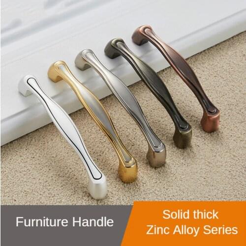 5 Colors 96/128mm Antique Furniture Handle Modern Wardrobe Drawer Knob Green Bronze Cabinet Door Handle Home Decoration