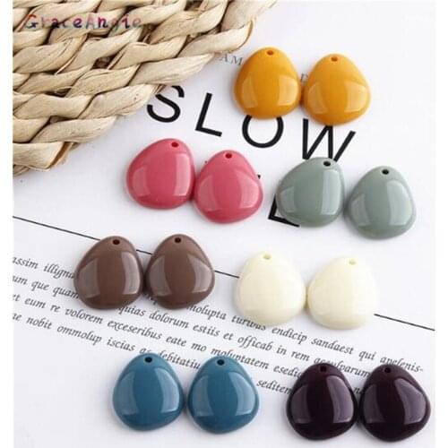 8pcs Waterdrop Charms For Earrings Necklace DIYResin Jewelry keychain Cute Necklaces Bracelets Bangle Gift Hair Jewelry Craft