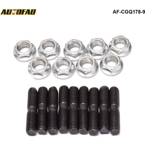 9 x Turbo Studs + Nuts For Nissan Garrett Turbocharger T25 T28 RB26 SR20 CA18 AF-CGQ178