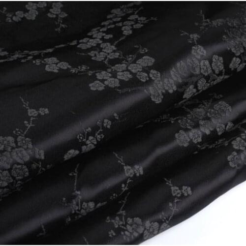 90cm*100cm Brocade fabric costume clothing dress fabric cloth brocade - black background black plum dress diy fabric