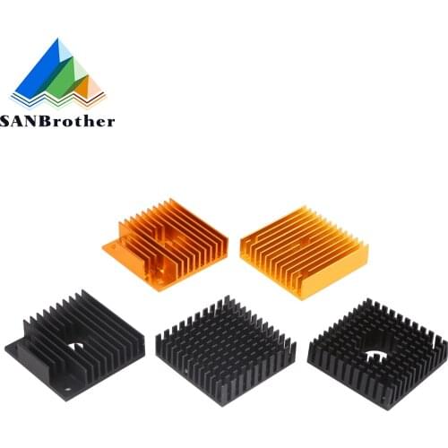 3D Printer Aluminum Motor Heatsink Black Gold Radiator 40 x 40 x 10mm for 42 stepper motor MK7/MK8 Extruder Heat Sink