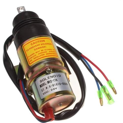 Fuel Shut Off Solenoid MV2-17A Stop Solenoid Valve for Isuzu 4JG1 4JG2 6BG1 6BB1 Engine