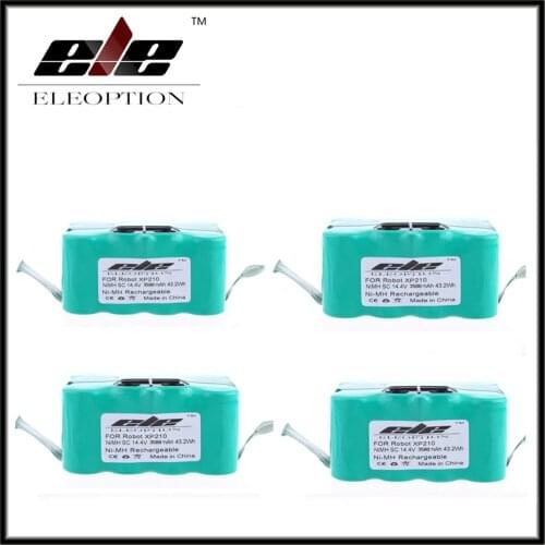 Eleoption 4 pcs 14.4V 3500mAh Battery for SAMBA XR210 XR201C R Vacuum Cleaner NS3000D03X3 YX-Ni-MH-022144 For SAMBA CleanTouch
