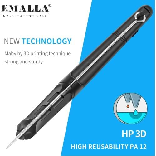 EMALLA Newest 3D Tattoo Hand Poke Pen Tattoo Machine Pen For Tattoo Needles Printing Tattoo Tools Tattoo Kit Tattoo Supplies