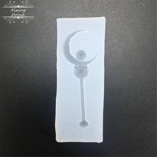 Moon Scepter shape gel mold cake decoration tools pendant resin decorative mold