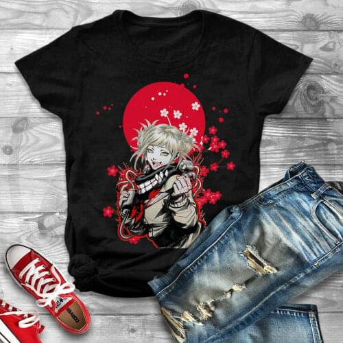 Himiko Toga Womens T-shirt Boku No Hero Academia Shirt BNHA ,MHA Graphic Tshirt Men Breathable Cotton Hipster Anime T Shirt