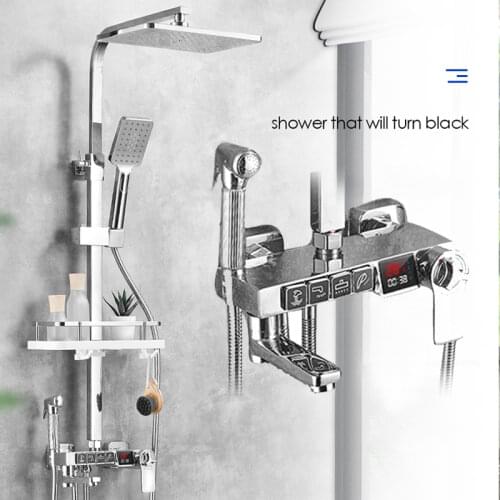 Chrome Thermostatic Digital Display Shower Faucet Bathroom Shower Faucet Rain Shower Bath Faucet Bathtub Faucet Bidet Faucet