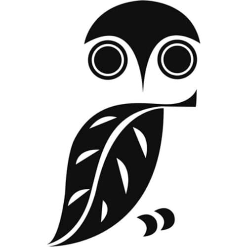 Personality Car Stickers OWL SYMBOL Cute PVC Car Decoration Accessories Decals Creative Anti-UV Waterproof Sunscreen Black/white