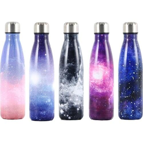Best selling new Star Galaxy Coke bottle stainless steel thermos cup creative gradient color handy cup