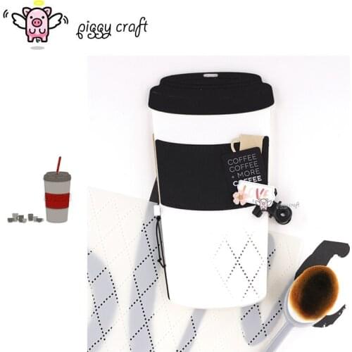 Piggy Craft metal cutting dies cut die mold Cup straw decoration Scrapbook paper craft knife mould blade punch stencils dies