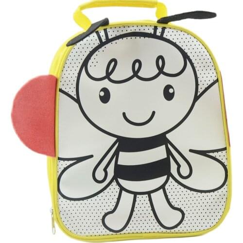 Cartoon Backpack Graffiti Schoolbag Childrens Lovely Schoolbag Kindergarten Schoolbag Childrens Gift Free FIve Watercolor Pen
