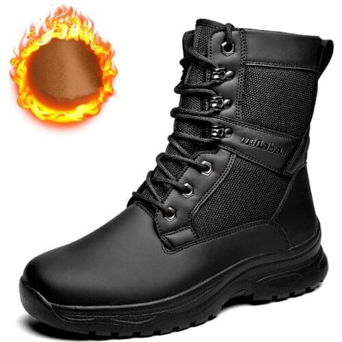 Men Boots Fashion Winter Boots For Men Winter Snow Boots Plush Fashion Mens Footwear Warm Waterproof Men Shoes