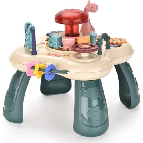 Music Game Kids Gift Infants Musical Instrument Learning Table Baby Toys Animals Piano Early Educational Study Activity Center