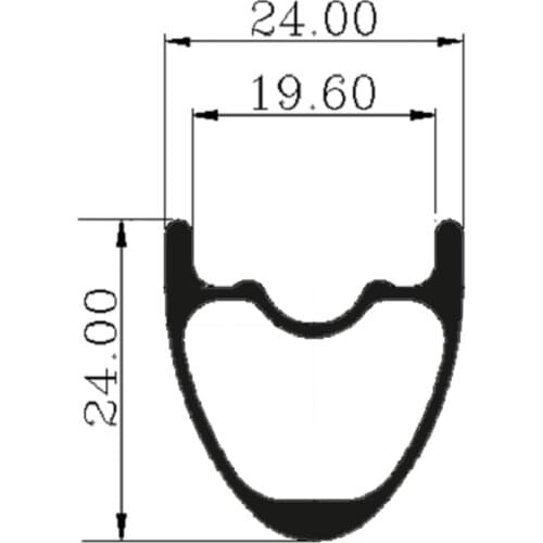Super Light 26er/27.5er(650B)/29er MTB Rim 24mm Width For XC Cross Country Mountain Bike Wheels Hookless Style Tubeless Ready