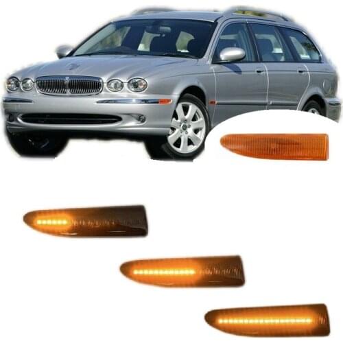 Fit for Jaguar X Type 2003 2004 2005 2006 2007 2008 2009 Dynamic LED Indicator Side Marker Signal Light