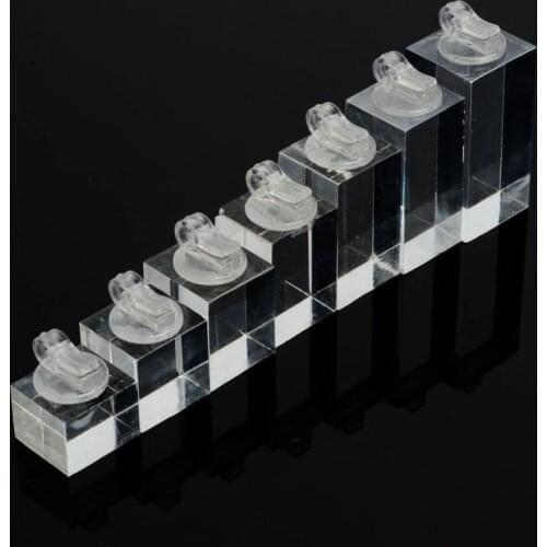 De Bijoux 1 set Clear Plastic Finger Ring Display Stand Holder Set 0.3-1.6" (7pcs in one set) #95071,Jewelry Display Stand