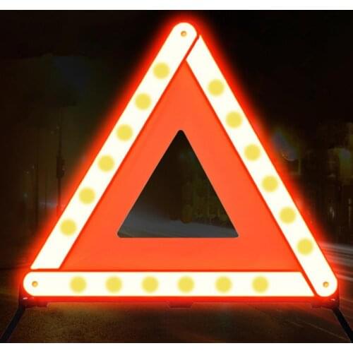 Warning Sign Folding Sturdy ABS Car Warning Triangle Emergency Reflector for Parking