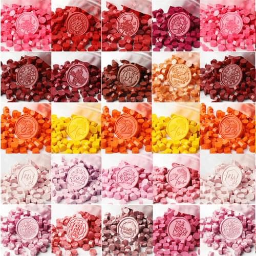 100PCs/Bag Warm Colors DIY Wax Seal for Sealing Beads Envelope Wedding Packaging Postcard Postage Stamps Scrapbooking Stamping