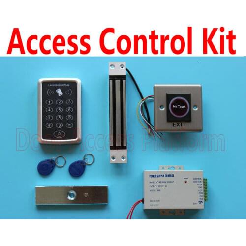 Standard Access controlPassword standalone reader access securit machine +180KG Magnetic InBuilt Door Frame lock+Mo Touch button