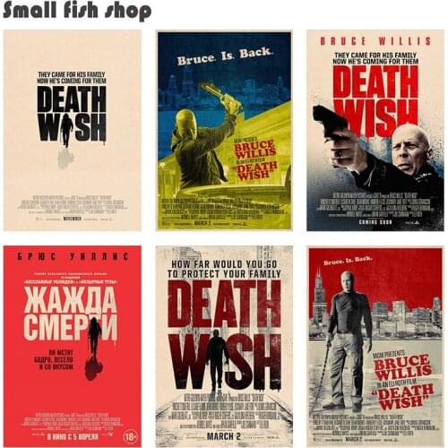 Death Wish Home Furnishing decoration Kraft Movie Poster Drawing core Wall stickers