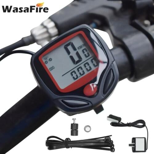LCD Digital Display Bicycle Odometer Speedometer Waterproof Cycling Stopwatch Built-in Battery velocimetro bicicleta