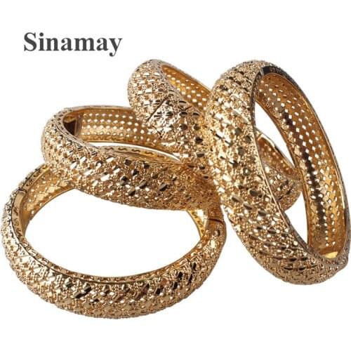 Vintage Gold-Plated Bracelet Women Fashion Bangle Bracelet Solid single Bangle rock Europe Bangles ladies gift accessories
