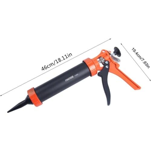 W3JA Silicone Caulking Gun, Manual Cartridge Rod Cradle,Fits 10 oz tube/cartridge (Caulking Gun Only)