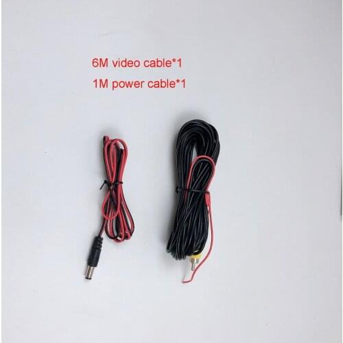 Yessun Rear View Camera 6 meters video RCA cable extension cable 1M power cable for VW/Hyundai/Ford/Fiat/Kia/Audi