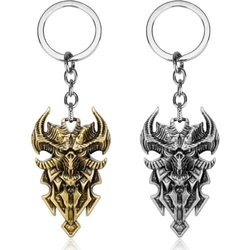 MQCHUN Jewelry Game Diablo 3 Keychain Accessories Hip Hop Pendant Keychain Bag Chain Boyfriend Game Fans Gift