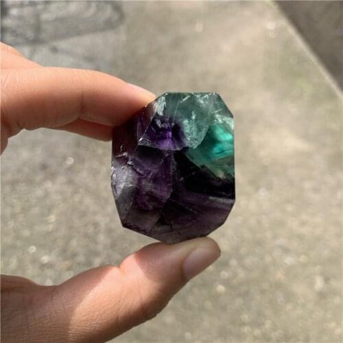 1000g mix size Natural colorful fluorite polished faceted tumbled stone reiki healing crystals for home decoration
