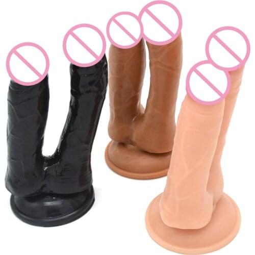 7 Inch Huge Double Realistic Dildo with Suction Cup Lesbian Sex Thick Penis Dildo Sex Toys for Woman G Spot Anal Masturbation