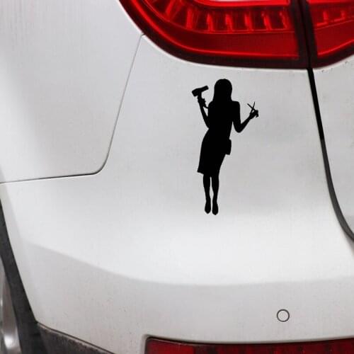 8CM*15.8CM Hairdresser Hair Stylist Beauty Salon Vinyl High Quality Car Sticker C22-0252