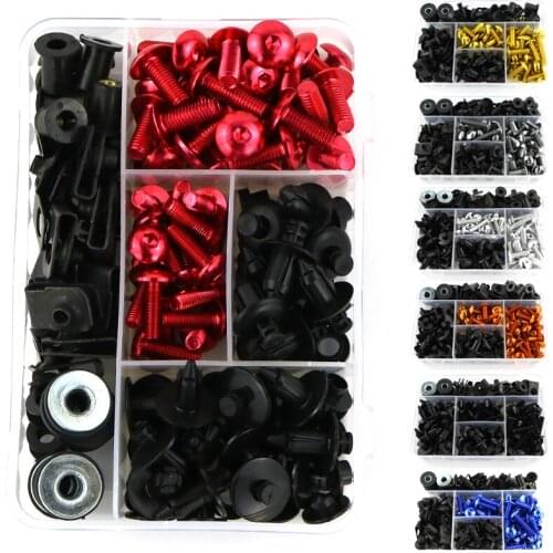 Fit For Suzuki SV650 SV1000 TLR 1000 GSXR SRAD GSF 650 750 1200 Bandit Complete Full Fairing Bolts Kit Nuts M5 M6 Fairing Clips