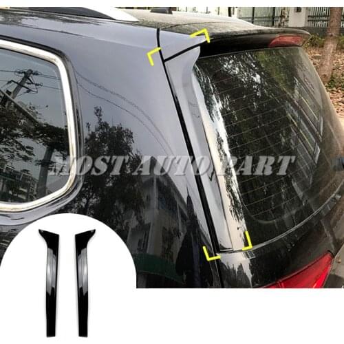 Black Rear Window Spoiler Side Wing Trim Cover For Volkswagen VW Touran 2016-2019 2pcs Car accesories interior Car decoration