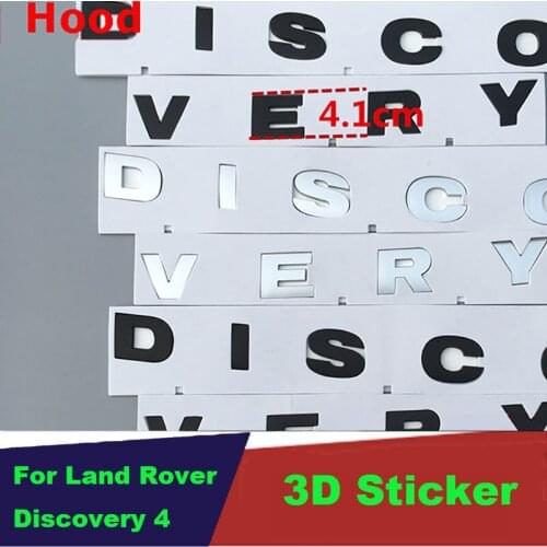 DIY Round Font Letter Emblem Badge Special for DISCOVERY 4 V8 HSE SPORT Car Styling Refitting Hood Rear Trunk Logo Sticker