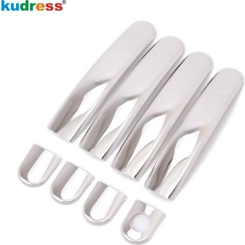 For Skoda Octavia 2007 2008 2009 2010 2011 2012 2013 Stainless Steel Door Handle Cover Catch Molding Trim Car Model Styling 8pcs