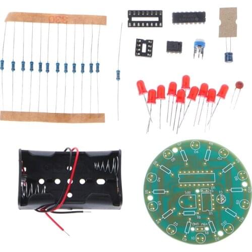 Electronics 4017 Running Water Light DIY Kit NE555 LED Horse Race Lamp Training