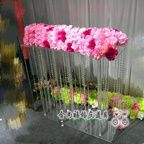 Wedding Crystal flower stand wedding table centerpiece Banquet table decor wedding decoration