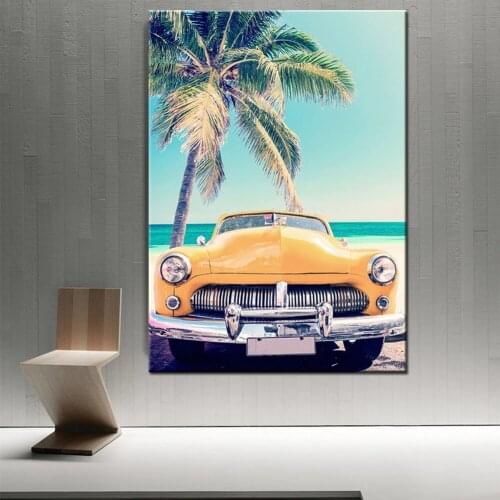 Seaside car Scenery Painting square round drill Diamond Embroidery Diamond Painting Cross Stitch mosaic New home product