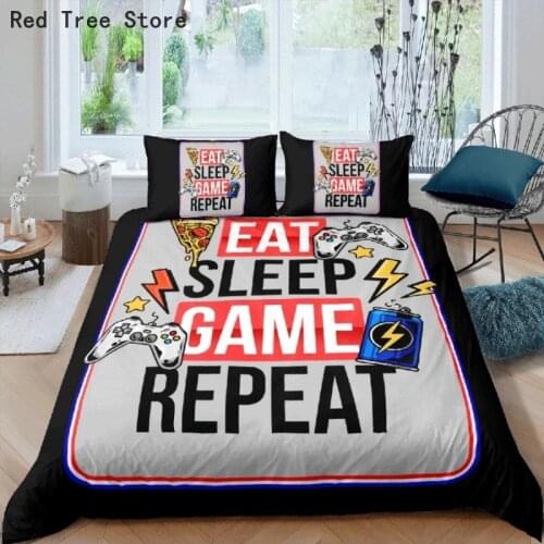 Creative Gamepad Duvet Cover 200x200 Double bed duvets bedding Set 90 Young double bed linen Black Comforter Bed Cover Set Gamer