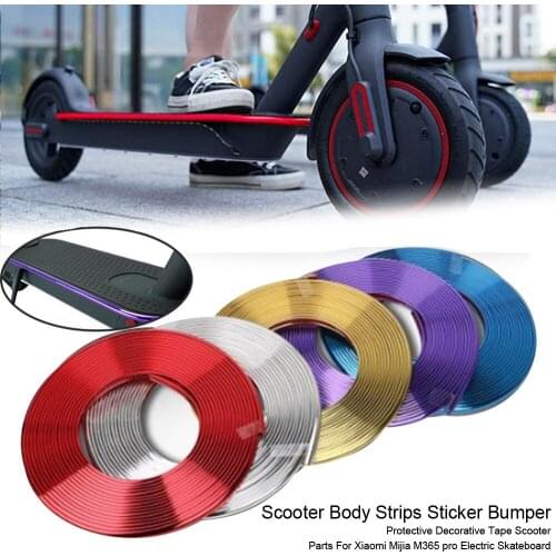 4M Scooter Body Strips Sticker Bumper Protective Decorative Tape Scooter Parts for Xiaomi Mijia M365 pro Electric Scooter Strips