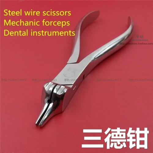 Medical stainless steel Dental instrument materials multifunction Steel wire scissors roughening cutting bending Mechanic forcep