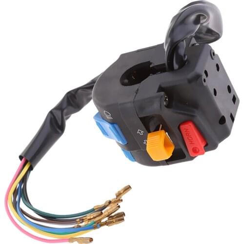 Motorcycle 22mm 7/8" Horn Headlight Turn Signals Light Control Left Switch