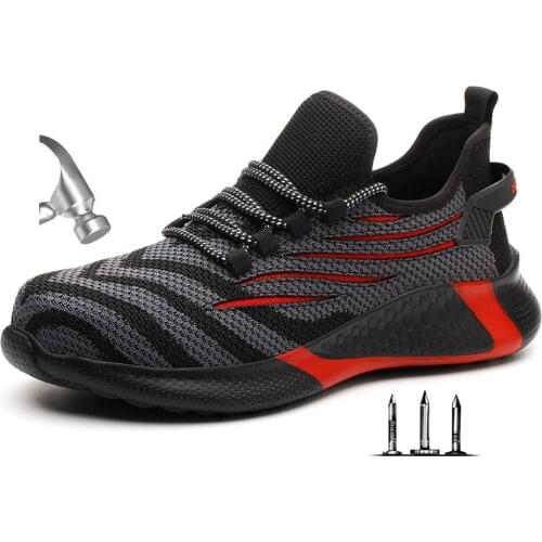 Outdoor Mens Steel Toe Anti Smashing Indestructible Work & Safety Shoes Men Puncture Proof Safety Boots Shoes