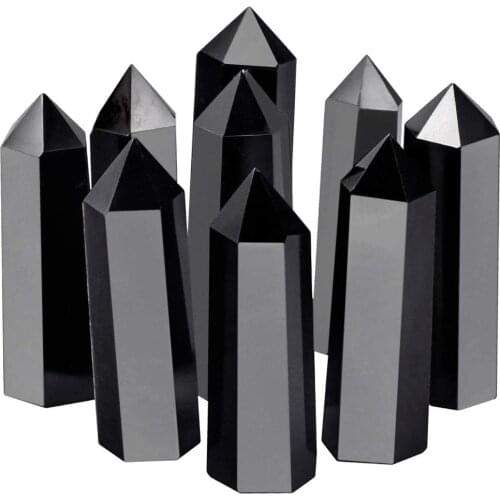 Natural quartz crystals obsidian obelisk wand points stones Crystal Obelisk Wand Healing Crystals for gifts