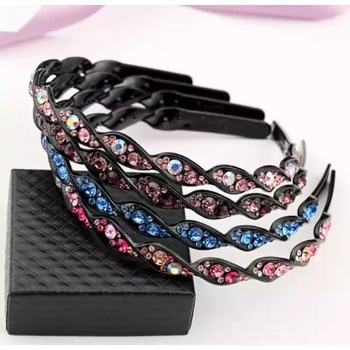 New Fashion Non-slip Simplicity luxurious Rhinestone Crystal Headband Hair Band for Women Girl Hair Accessories Headwear