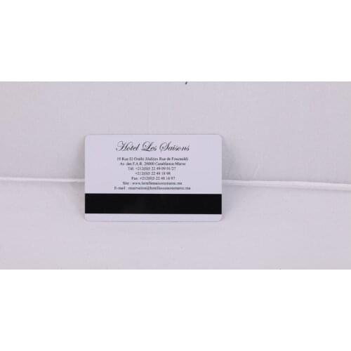Printed Plastic Hico magnetic stripe Card barcode card black stripe customized design
