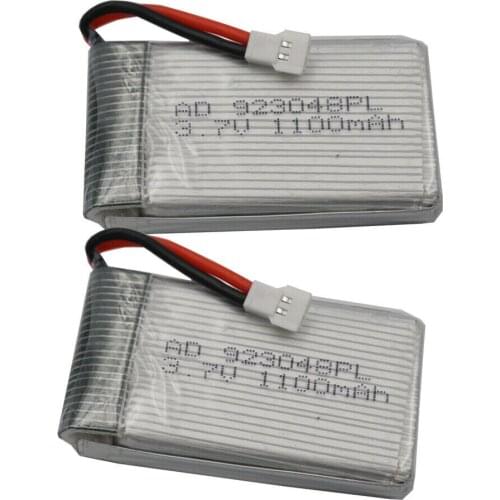XINJ 2pcs 3.7V 1100 mAh 25C Rechargeable Polymer Lipo Li battery 923048 XH254 Plug For For X8tw Syma X5C-1 X5SW Part Drone RC