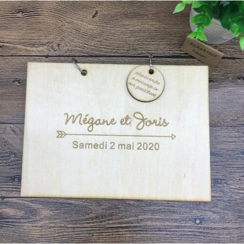 Personalize wedding Boho arrow Alternative Wooden memory guestbooks engagement Wooden photo Albums signature Guest Books